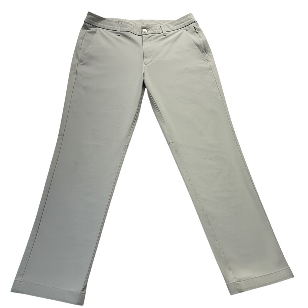 Lululemon Commission Slim Chino Pants Men 34‎ Gray Golf